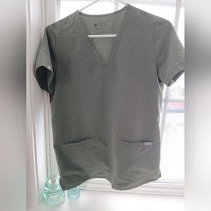 Figs Green Scrub Top